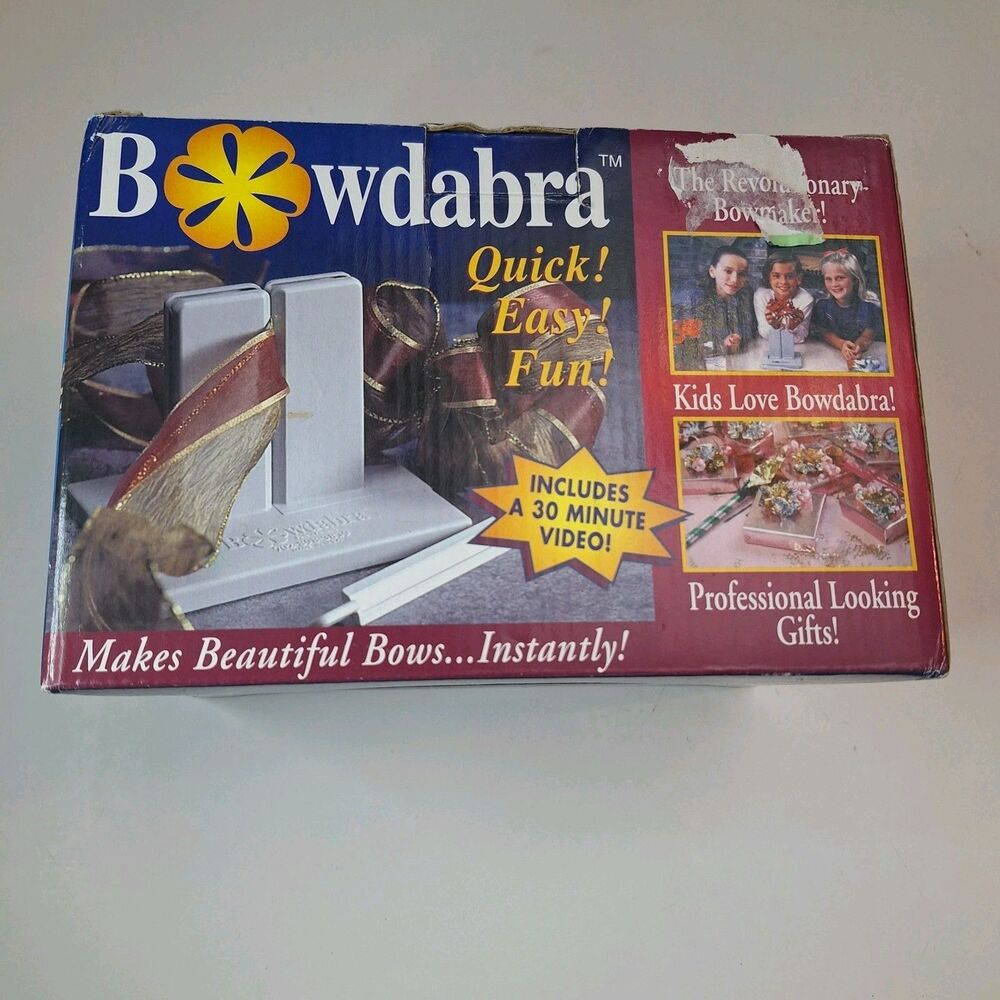 Vintage Bowdabra Bow Maker Craft Tool Kit Box Wand. Box incomplete. See pics.